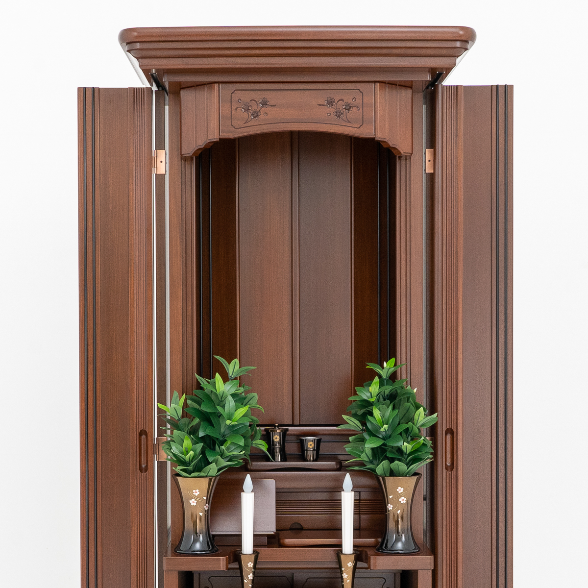 家具調仏壇ブラウンウッド｜アサメラ｜徳島仏壇｜自動扉｜椅子対応｜特