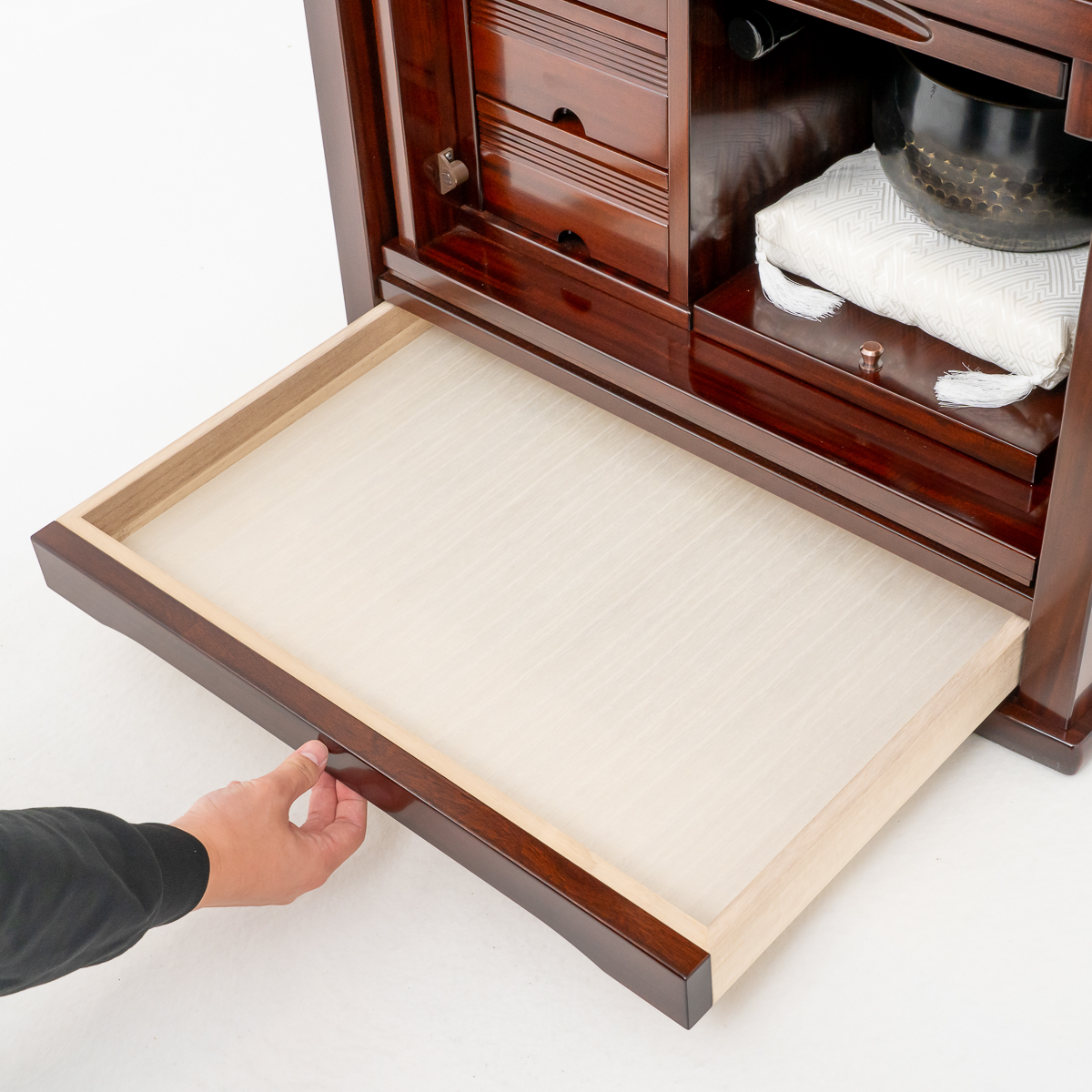 厨子型仏壇光彩｜アサメラ｜徳島仏壇｜液晶扉｜経机収納型｜特別特装御