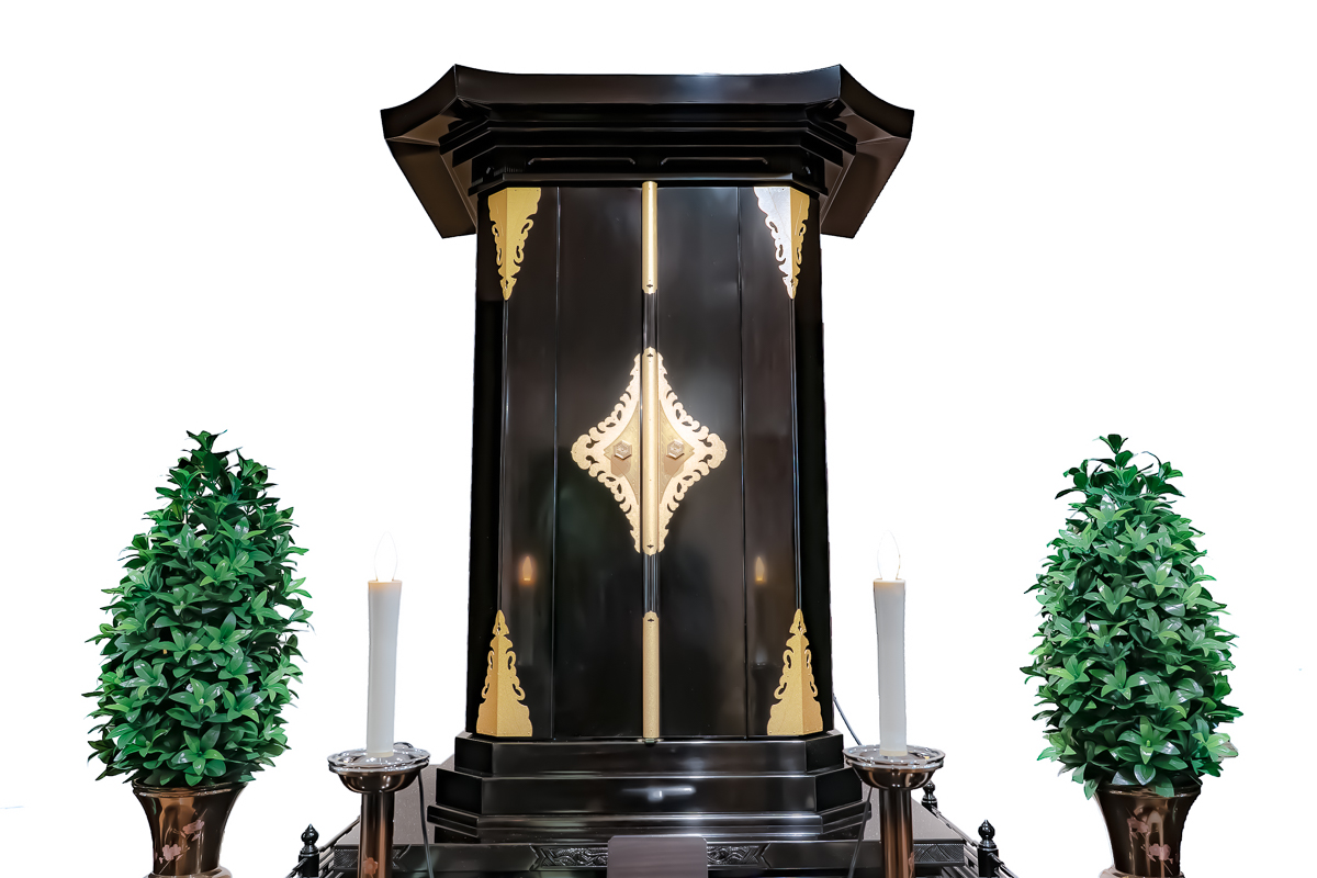厨子型仏壇王者｜黒檀｜徳島仏壇｜自動扉｜個人会館｜特別特装御本尊