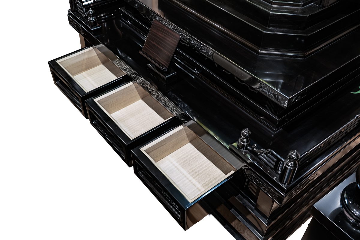 厨子型仏壇王者｜黒檀｜徳島仏壇｜自動扉｜個人会館｜特別特装御本尊