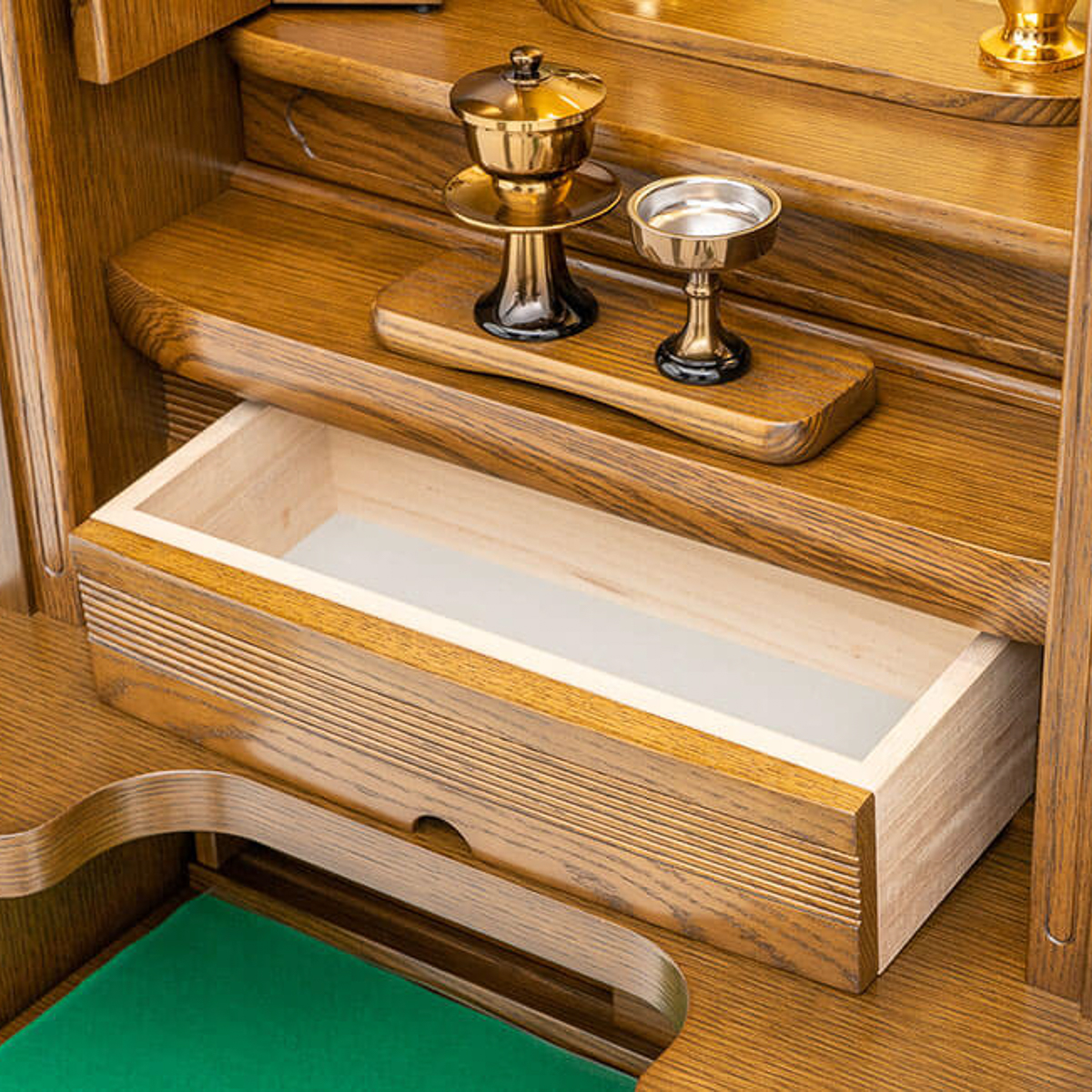 家具調仏壇オリエンタルウッド｜ナラ｜徳島仏壇｜自動扉｜椅子対応｜特