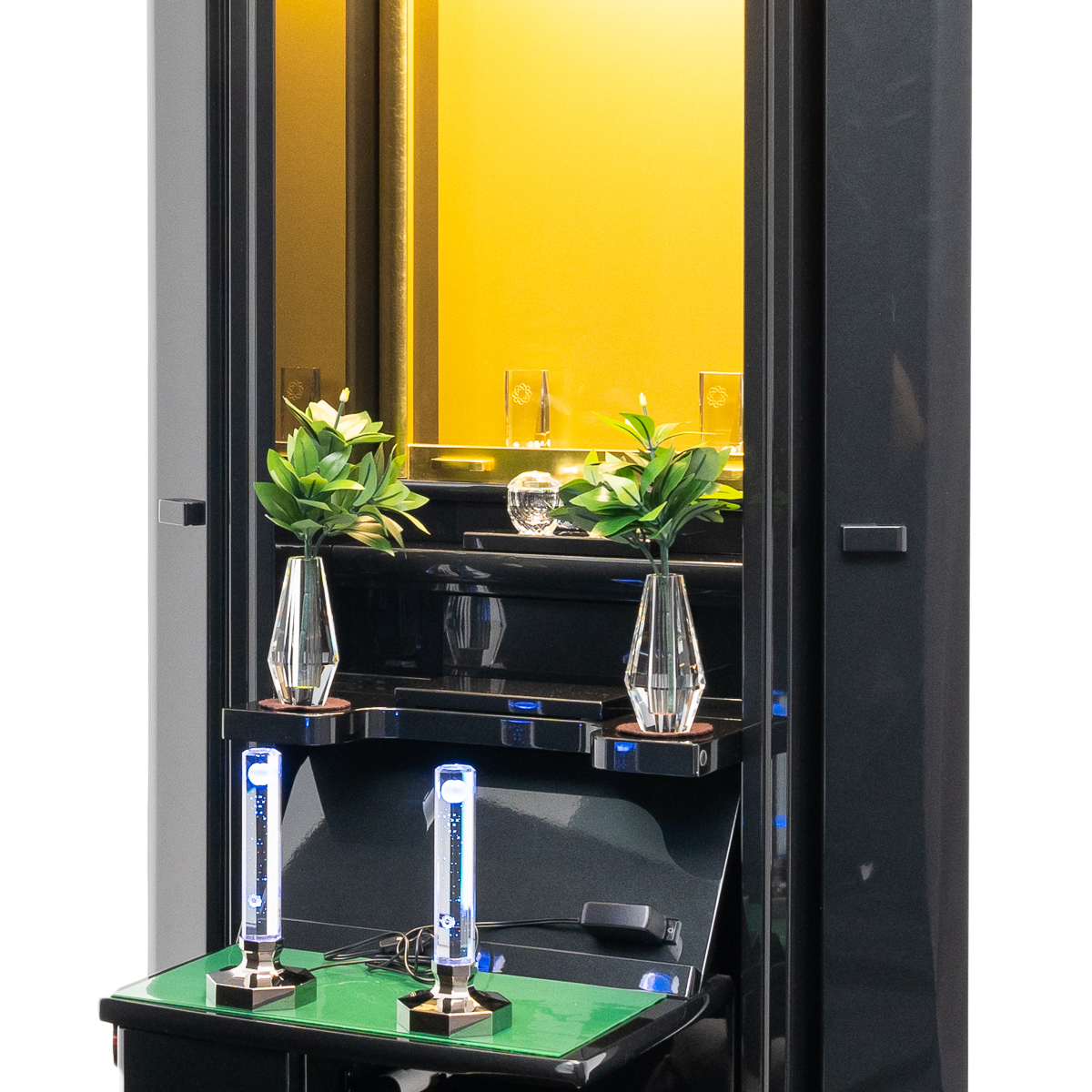 家具調仏壇ピース｜ブルーメタリック｜徳島仏壇｜アクリル扉｜特装御