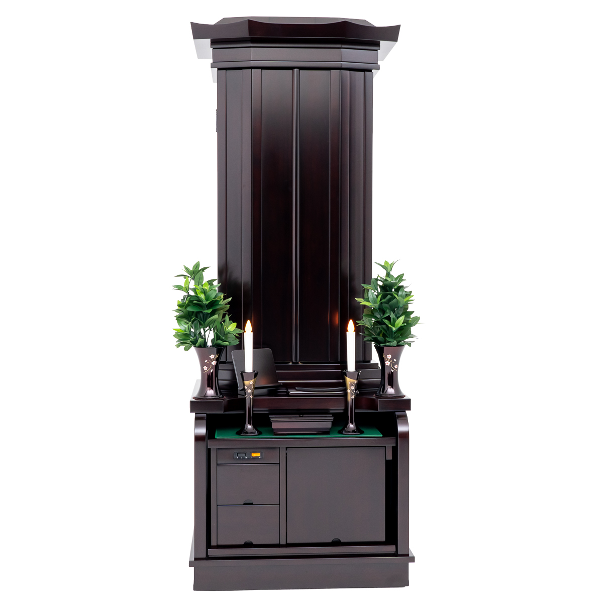 厨子型仏壇暁鐘｜紫檀｜徳島仏壇｜自動扉｜経机収納型｜特別特装御本尊