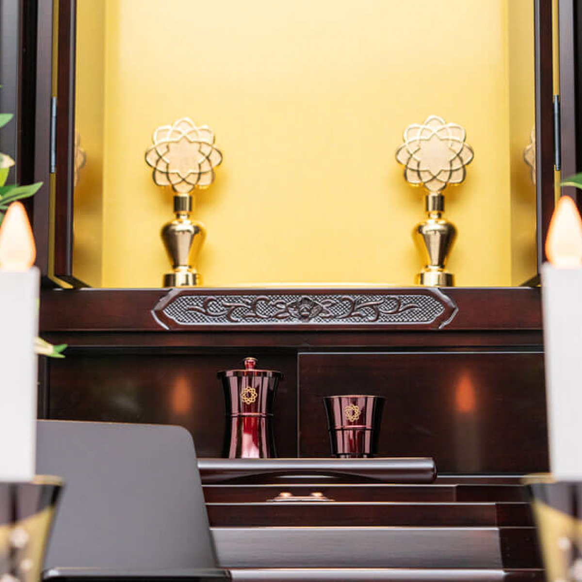 厨子型仏壇暁鐘｜紫檀｜徳島仏壇｜自動扉｜経机収納型｜特別特装御本尊