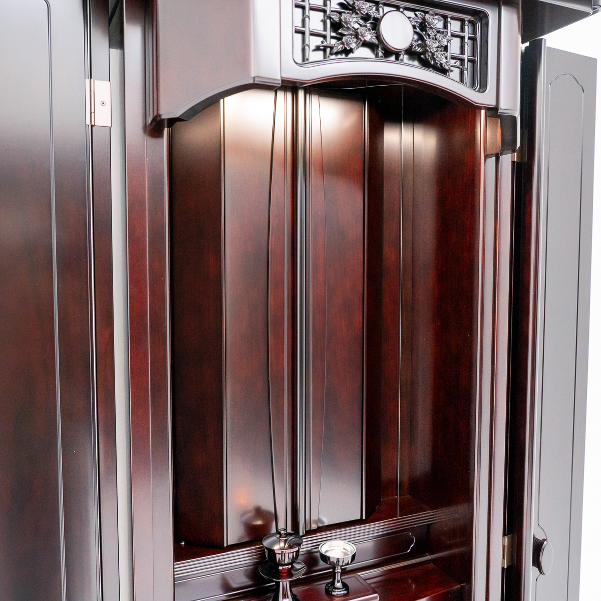 家具調仏壇ロマン｜紫檀｜徳島仏壇｜自動扉｜椅子対応｜特装御本尊対応