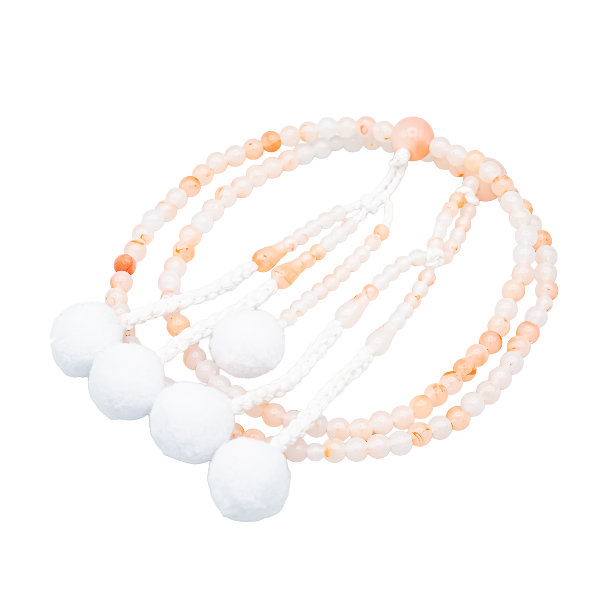 紅珊瑚 数珠 8寸（小・女性向け） プラスチック 綿房 創価学会念珠