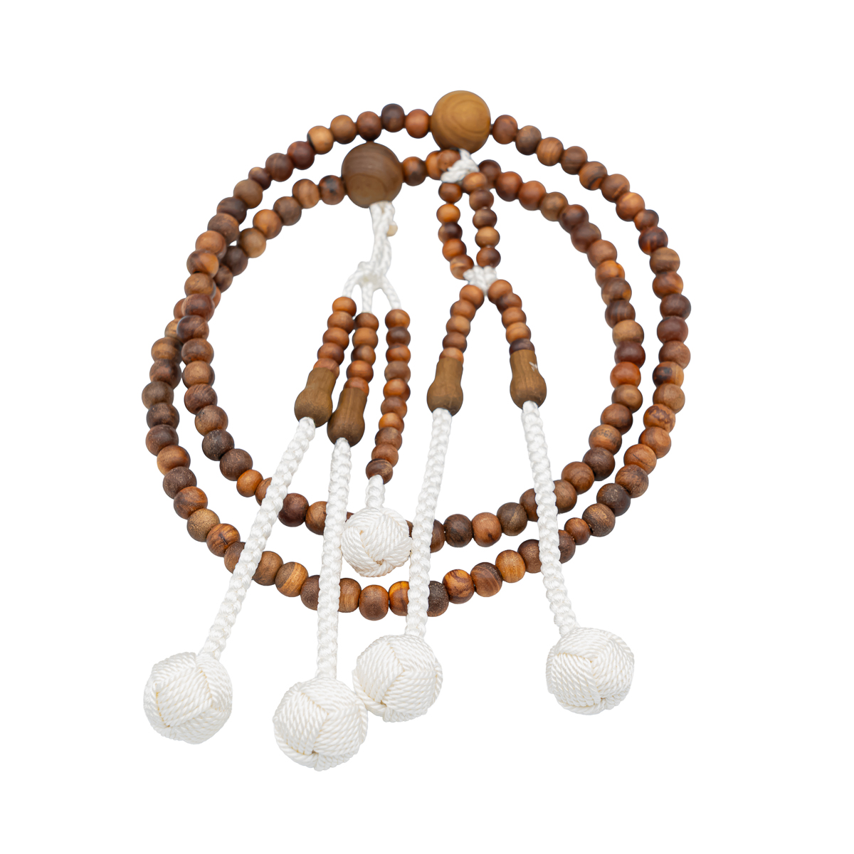 白檀 数珠 尺二（特大・男性向け） 木 カガリ梵天 創価学会念珠