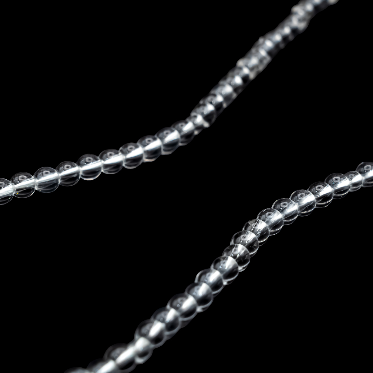水晶 数珠 8寸（小・女性向け）水晶仕立 カガリ梵天 白 宝石念珠 創価