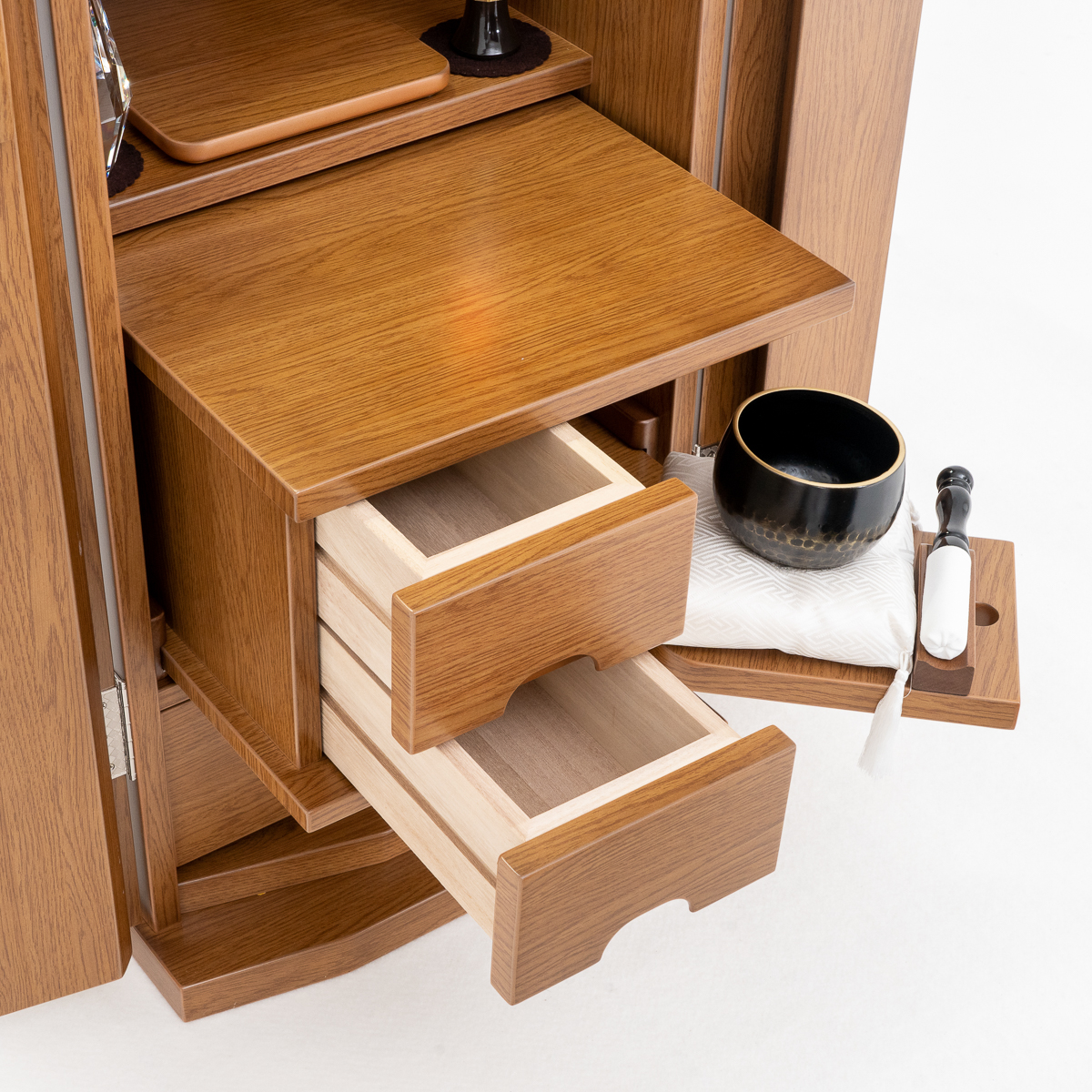 家具調仏壇 家具調仏壇レスペ｜ナラオーク｜アクリル扉｜特装御本尊対応｜創価学会