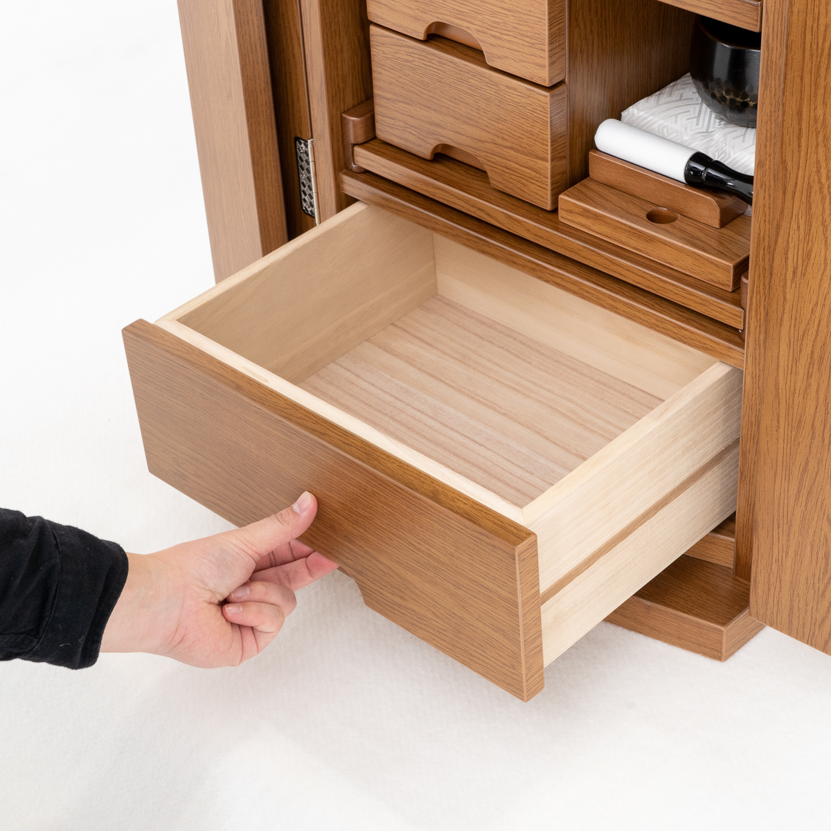 家具調仏壇レスペ｜ナラオーク｜アクリル扉｜特装御本尊対応｜創価学会