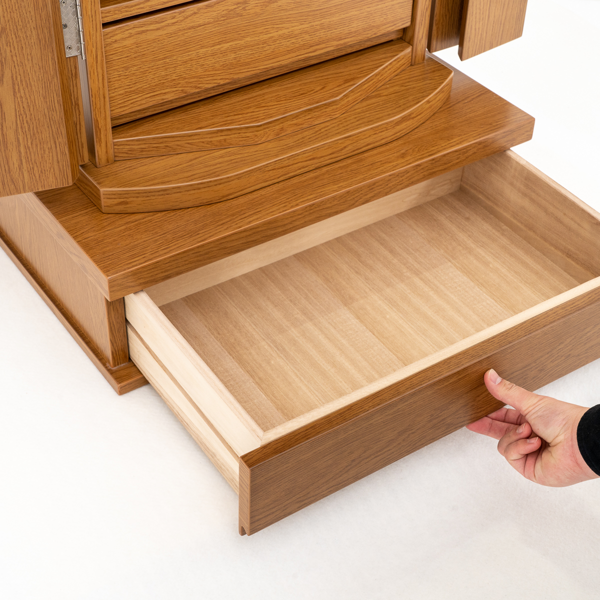 家具調仏壇レスペ｜ウォールナット調｜アクリル扉｜特装御本尊対応