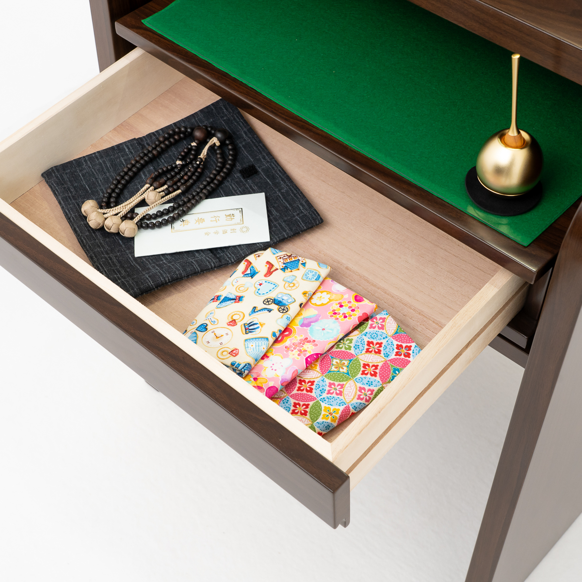 椅子付仏壇チャンス｜ウォールナット｜アクリル扉｜椅子対応｜特装御