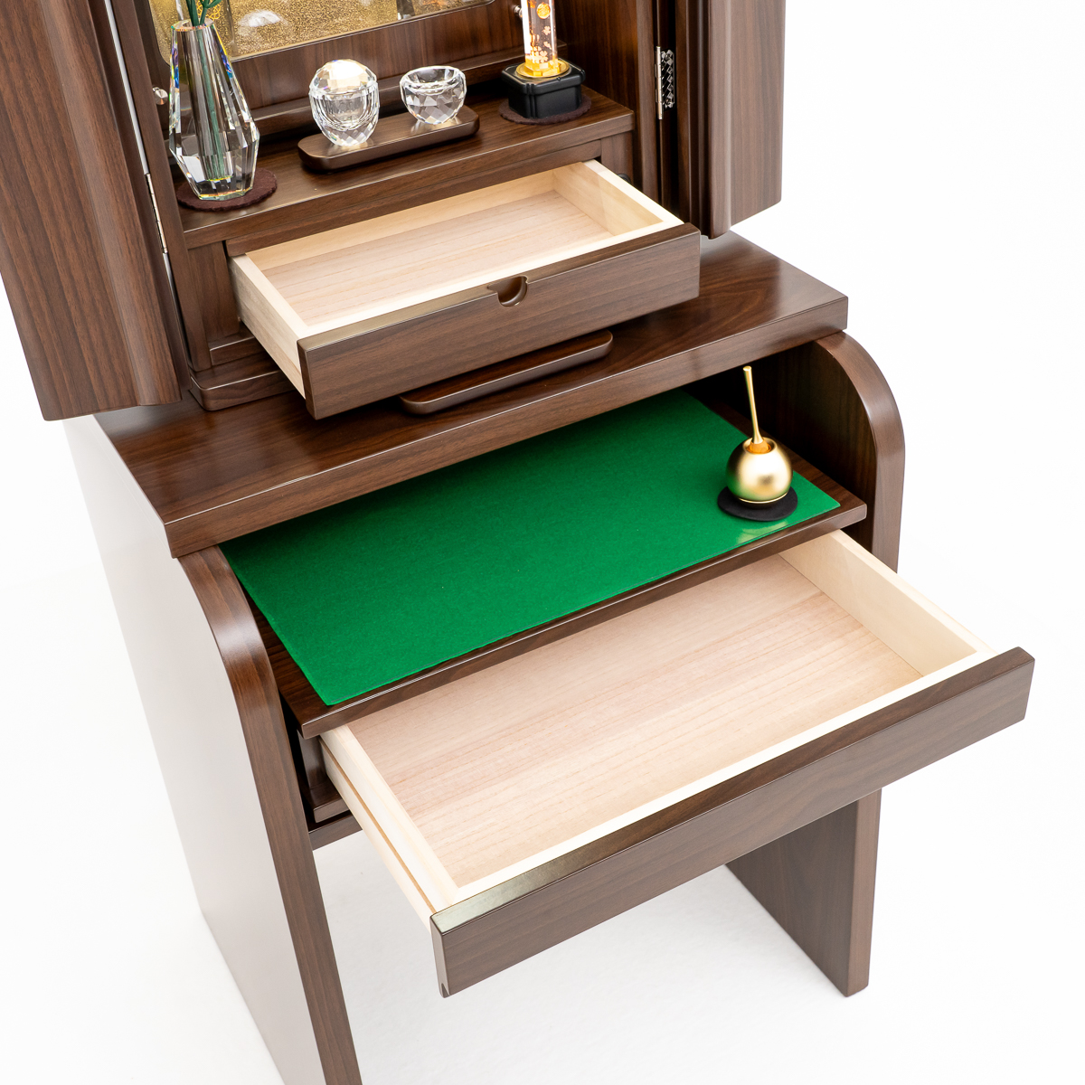 椅子付仏壇チャンス｜ウォールナット｜アクリル扉｜椅子対応｜特装御