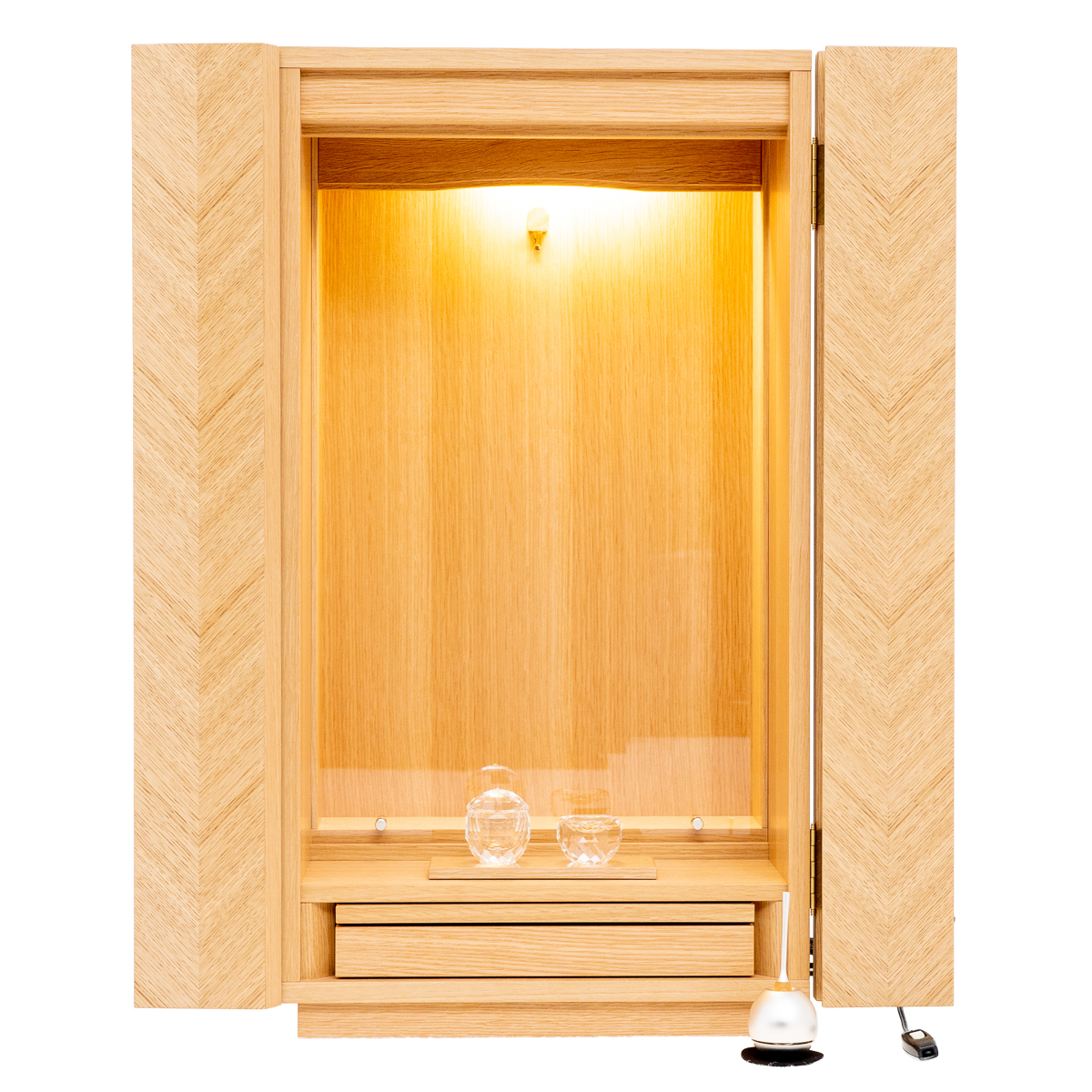 上置き仏壇せせらぎ｜ナラナチュラル｜徳島仏壇｜アクリル扉｜特装御