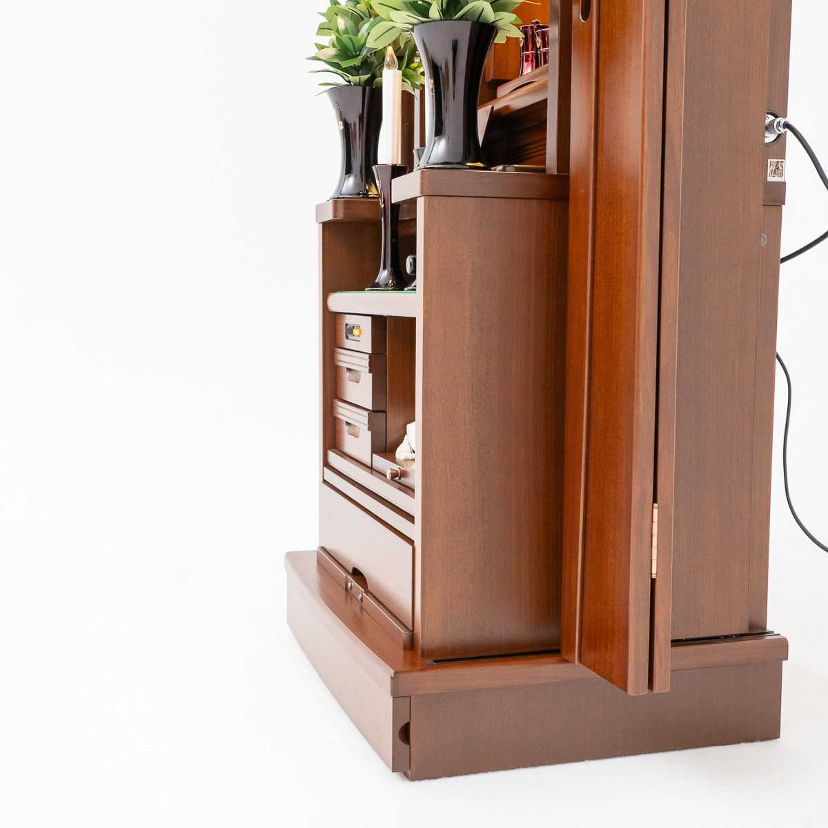 【直接引き取り限定】家具調 仏壇 家具調仏壇フローラ｜ウォールナット｜徳島仏壇｜自動扉｜特装御本尊